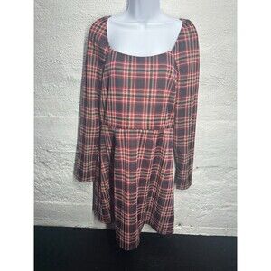 Trixxie Woman’s Long Sleeve Plaid Dress Size Extra Large